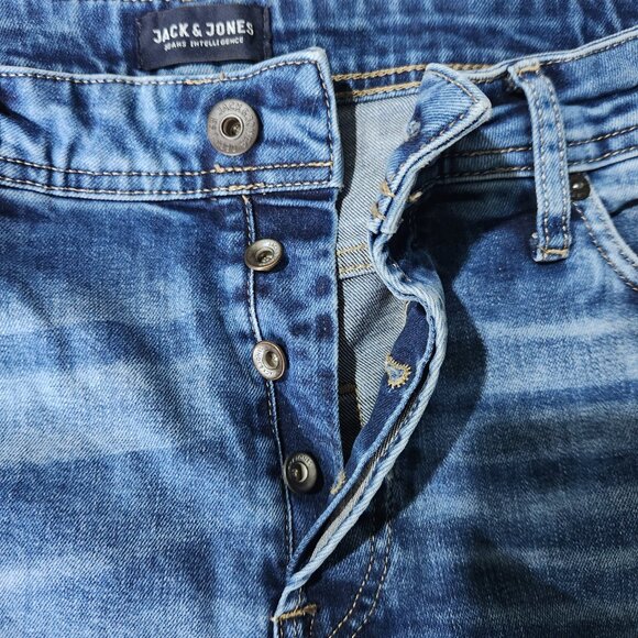 Jack and Jones Jeans Men's 36 x 32 Slim Fit Tim Designer Denim Mid Rise - Picture 8 of 12